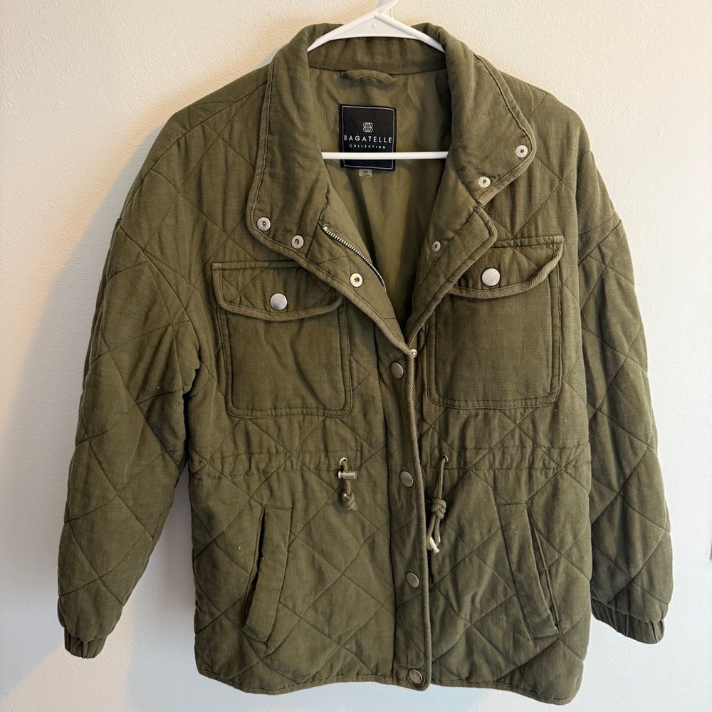Bagetelle quilted green jacket